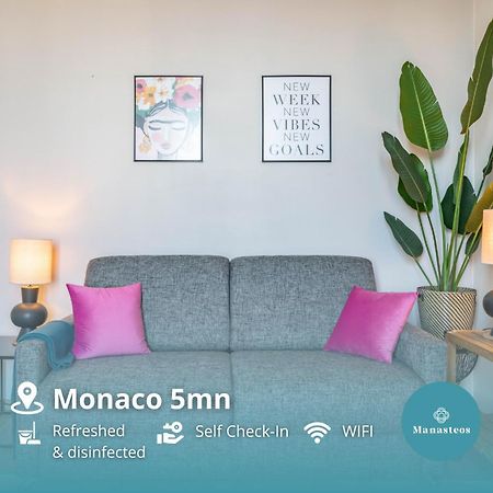 Frontiere De Monaco - Balconnet Vue Mer - Ba Lejlighed Beausoleil Eksteriør billede